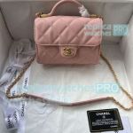 Replica Chanel24A pink leather handbag